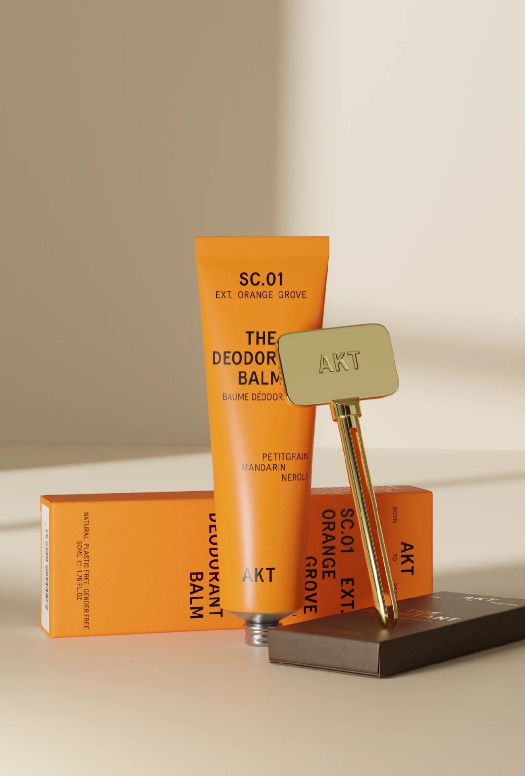 AKT London deodorant balm product photography